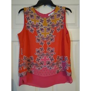 Bold print sleeveless tank